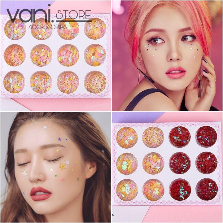 Nhũ mắt Glitter kim tuyến Kira trang điểm Make up Phong cách Ullzang - Hoặc trang trí móng tay Nail
