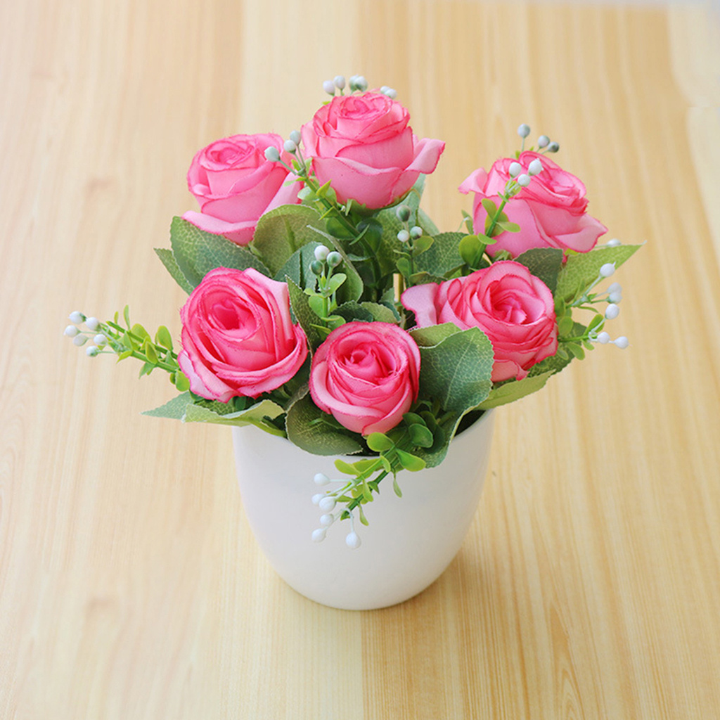 Chậu cây bonsai giả để trang trí nội thất phòng khách đẹp mắt