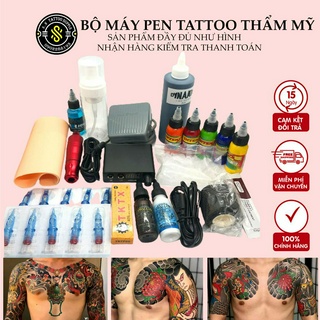 Bộ máy xăm tattoo bộ máy pen tattoo - chuyên tattoo thẩm mỹ.- bảo hành.