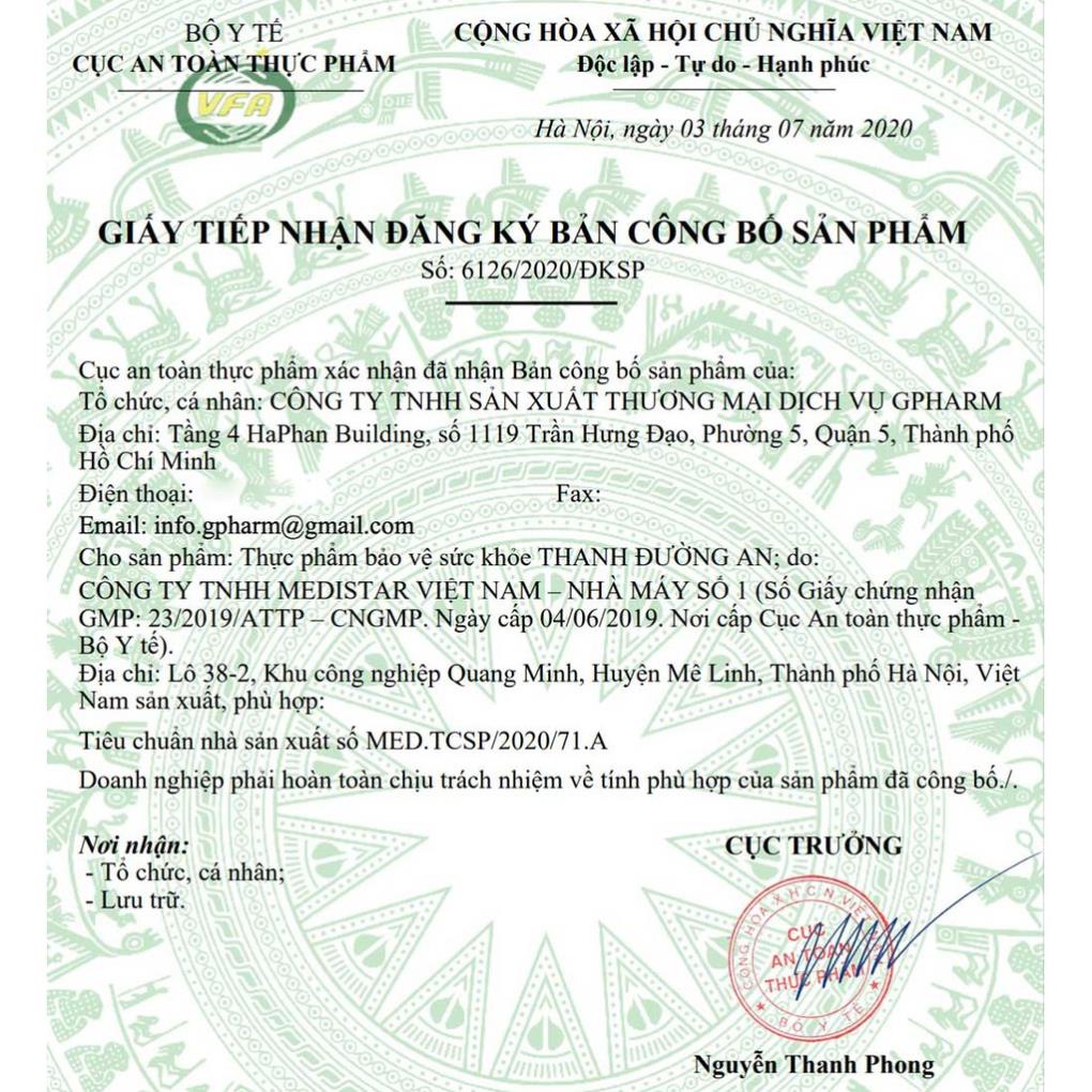 Thanh Đường An - Hỗ trợ giúp giảm mỡ máu, ngăn ngừa xơ vữa động mạch