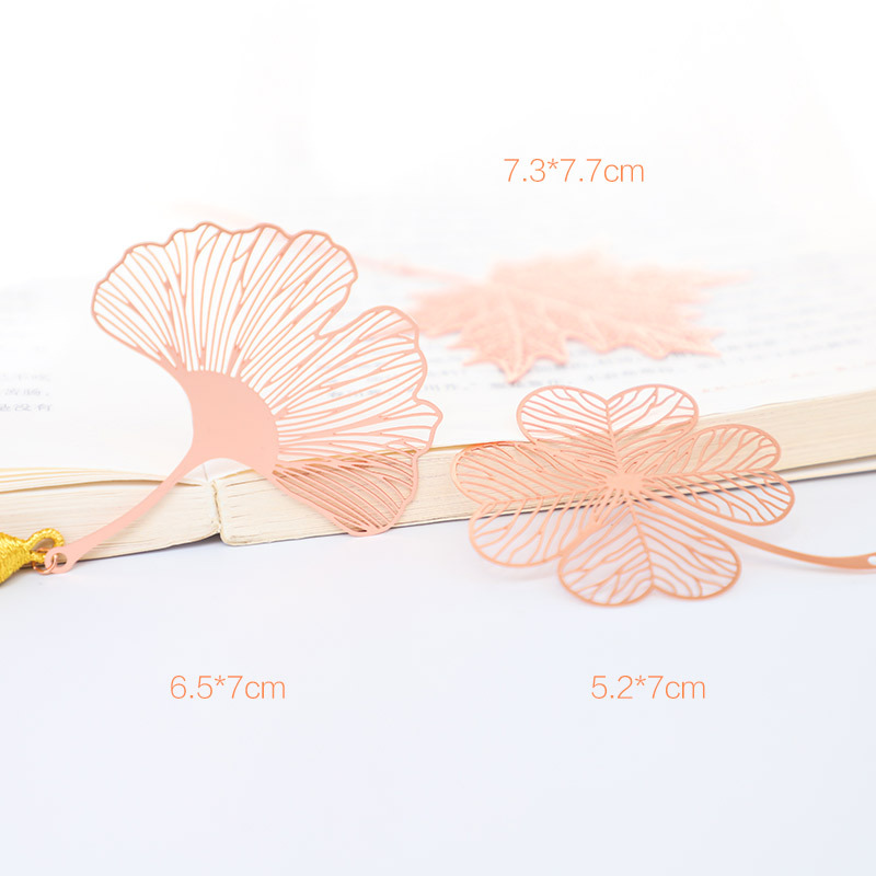 Dụng Cụ Đánh Dấu Sách Bằng Kim Loại Hình Lá Phong Sáng Tạo
