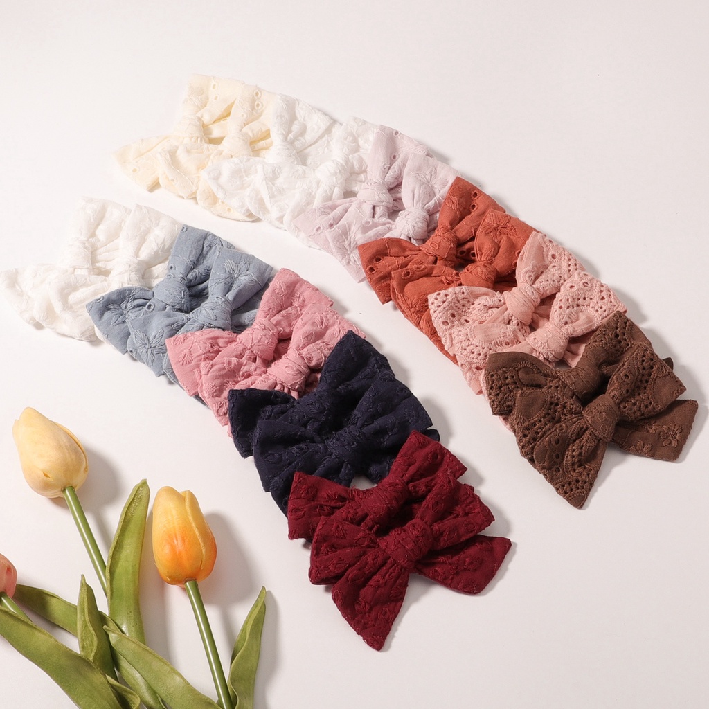 Set 2 kẹp tóc KIDSBOWS hình hoa phong cách thời trang cho bé gái