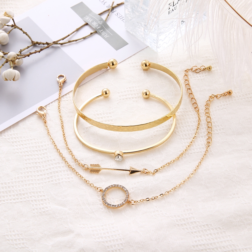 Set 4 Vòng Tay Kim Loại Phong Cách Bô-Hem Cho Nữ | BigBuy360 - bigbuy360.vn