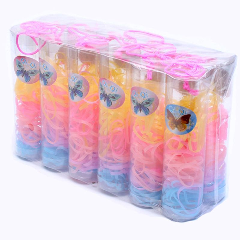 Dây Thun Cột Tóc 8 Kiểu Màu Sắc Kẹo Ngọt Dành Cho Bé Gái