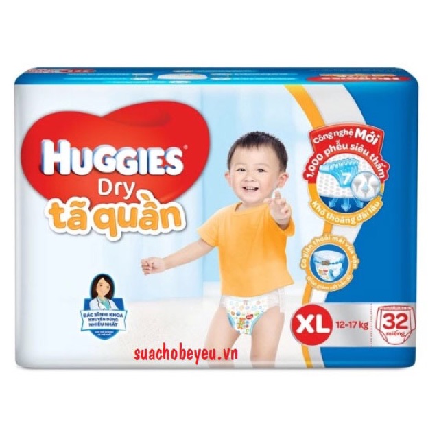 Tã Quần Huggies Đủ Size M(40)/L(36)/Xl(32)XXL(28)