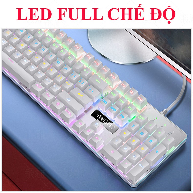 Bàn phím cơ YINOIAO ZK3 Blue Switch-Sản phẩm mới 2022 Led RGB đổi màu với 10 chế độ-Bảo hành 12 tháng
