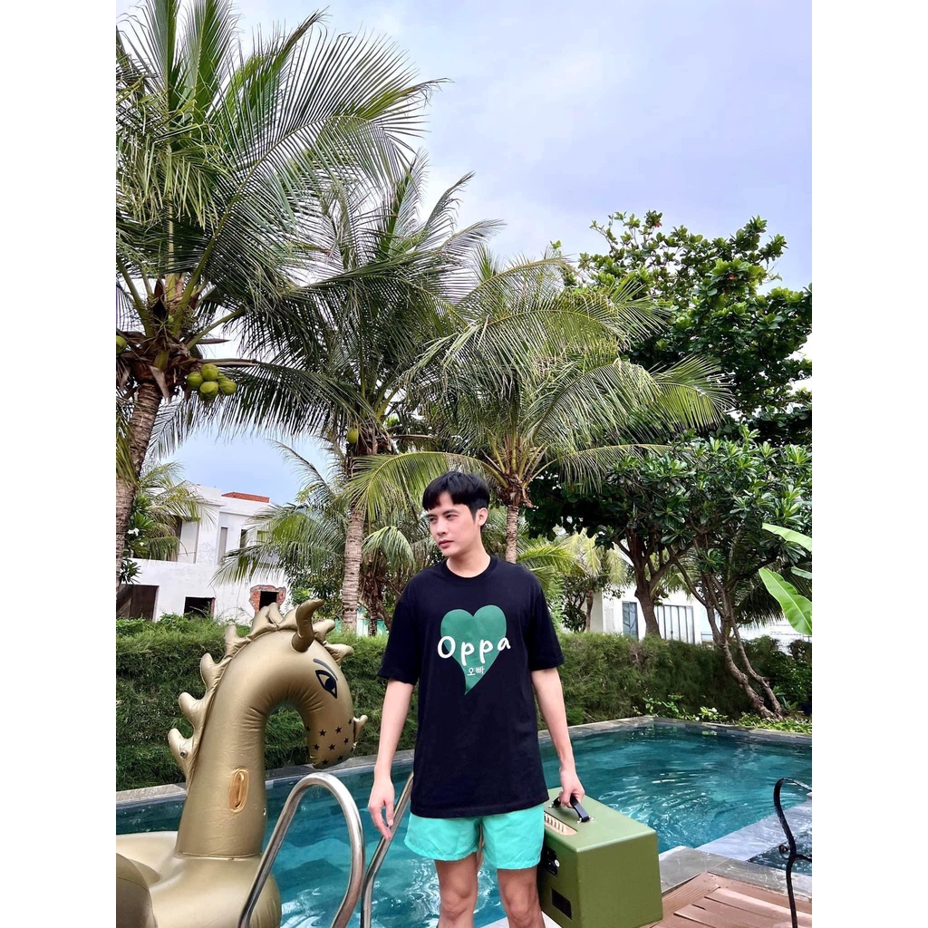 ÁO THUN FORM RỘNG IN OPPA CHẤT COTTON 100%