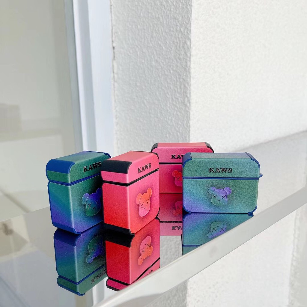 Vỏ Bảo Vệ Hộp Sạc Tai Nghe Airpods 1 / 2 / Pro Bằng Da Chống Rơi Hình Gấu Kaws | BigBuy360 - bigbuy360.vn