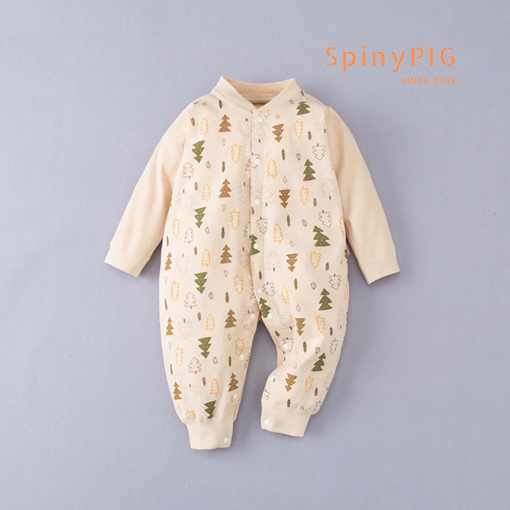 Bộ body cho bé sơ sinh 0-2 tuổi dài tay cotton tự nhiên không chất tẩy nhuộm cho bé gái bé trai mùa thu đông