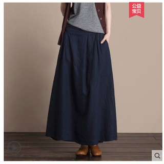 Chân váy linen nữ thanh lịch retro mùa hè