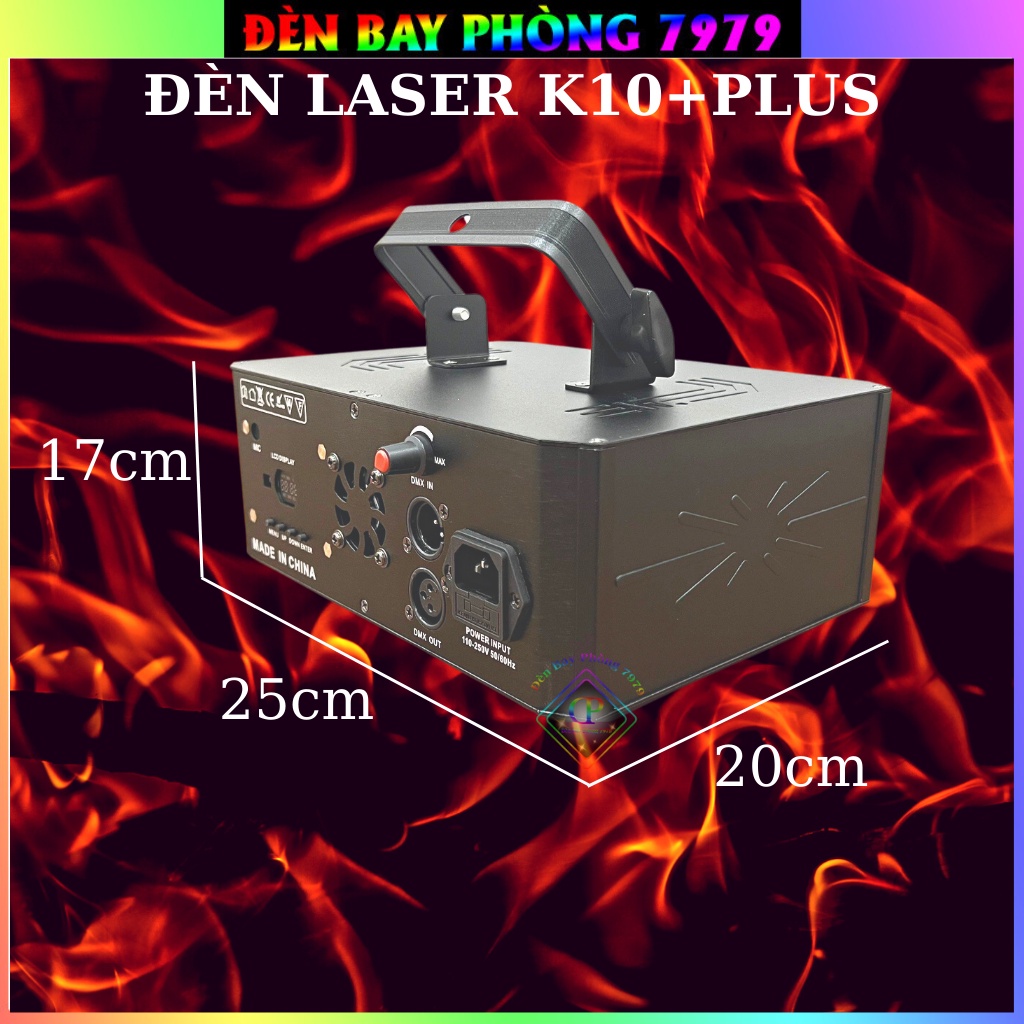 Đèn Laser K10+ Plus Cảm Biến Nhạc Với Hơn 1300 Hiệu Ứng Dùng Cho Phòng Karaoke Sân Khấu Đi Cảnh Chất Lượng
