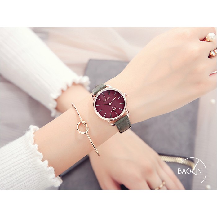 Đồng Hồ Nữ Chính Hãng KEZZI 1675 Dây Da Thời Trang Nhiều Màu Cực Đẹp