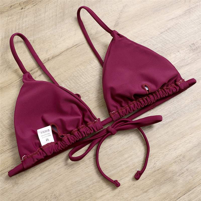 Bộ Đồ Bơi Ba Mảnh Màu Sắc Đơn Giản Quyến Rũ Cho Nữ