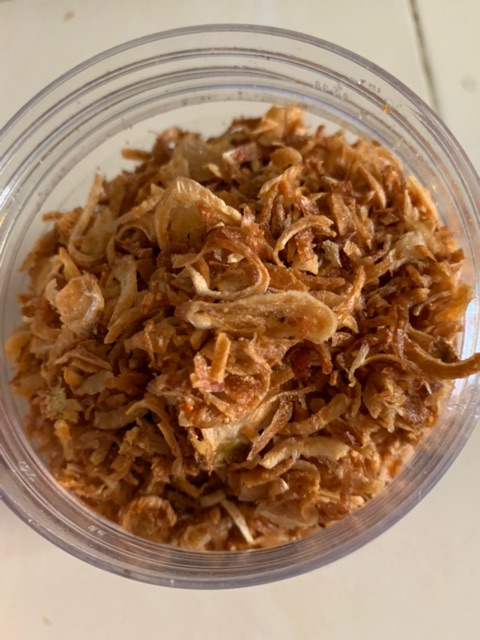 Hủ 200gr muối hành phi chay Tây Ninh dùng chung bánh tráng siêu ngon