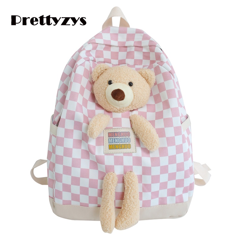 Ba lô Prettyzys sức chứa lớn 14 inch phong cách Hàn Quốc dành cho nữ 2021