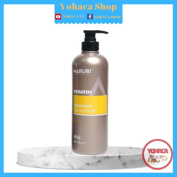 Bộ Dầu Gội-Xả Marubi keratin siêu mượt 750ml
