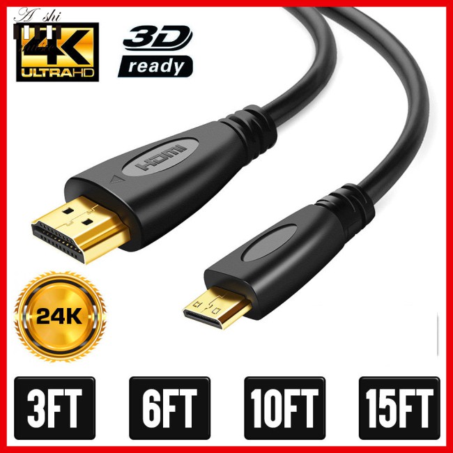 Cáp Hdmi 16ft Chuyển Đổi Từ Mini Hdmi Sang Hdmi A Sang Hdmi Mini Type C 4k