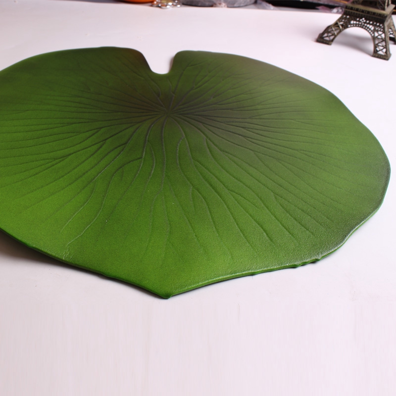 Artificial Plant Placemat Lotus Leaf Table Mat Easy Clean Waterproof Oil-proof Heat Insulation Coaster Placemats EVA Eco-friendly Dining-table Cup Mats For Party Home Decoration
