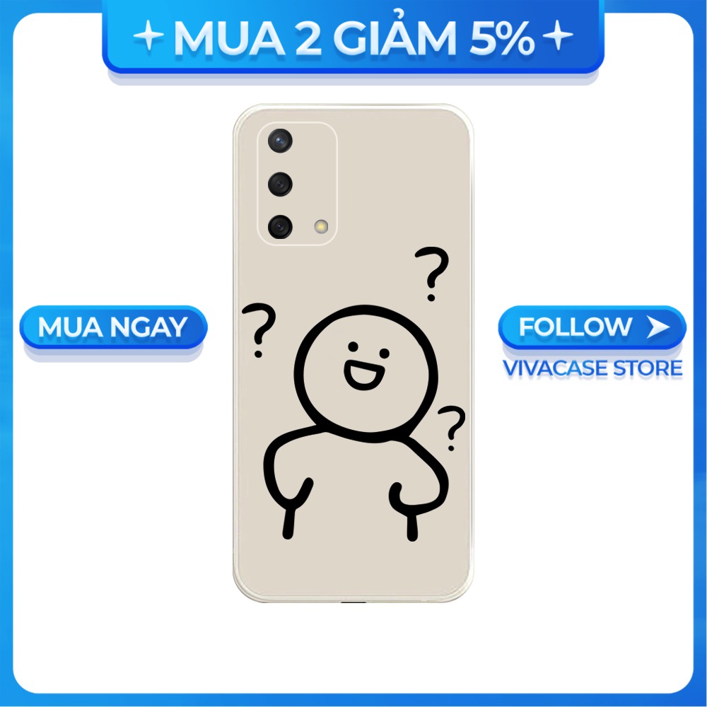 Ốp lưng cạnh vuông OPPO A1K/A5S/A74/A54/....viền bảo vệ camera hình Người que BST4