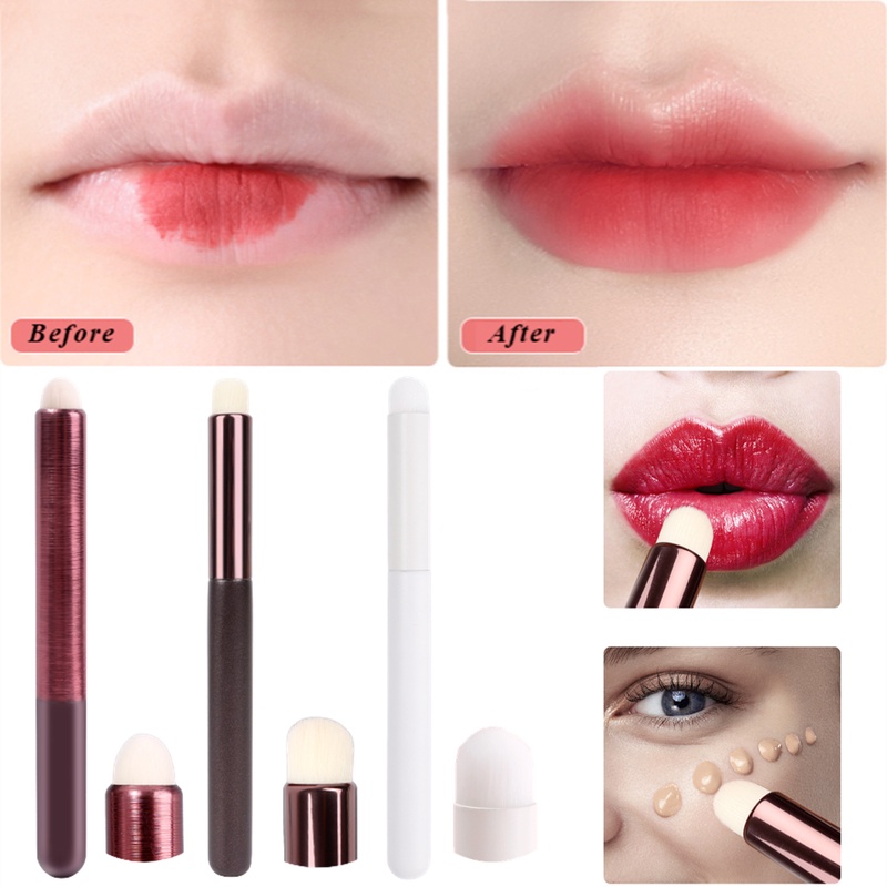 1 Cọ Trang Điểm Môi Đầu Tròn Lông Nylon Mềm Chống Nhòe Che Khuyết Điểm Đa Năng