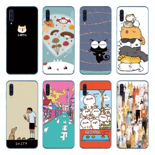 Ốp điện thoại tpu hình mèo cho Samsung Galaxy A70 A50 A40 A30 A20 A10