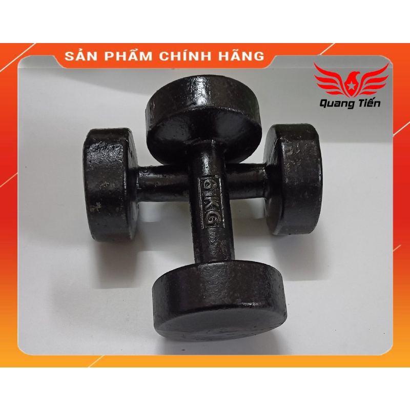 Tạ tay gang đúc loại đẹp 2022 6kg (giá 1 quả)