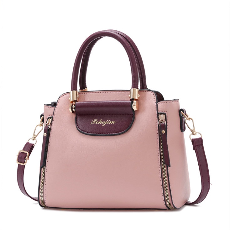 Túi xách công sở nữ da sần nhiều ngăn khóa hai bên BAG U POHO285