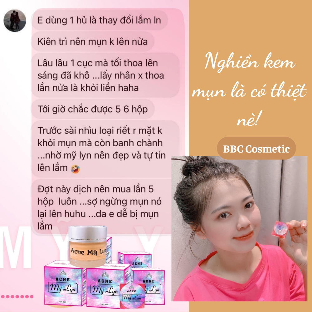 Kem Mụn Acne Mỹ Lyn giúp giảm mụn, ngừa thâm hiệu quả sau 7-10 ngày sử dụng BBC Cosmetic