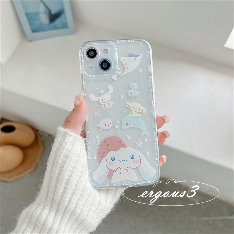 Ốp điện thoại hình Cinnamoroll dễ thương thích hợp Cho iPhone 14 13 12 11 Pro Max Se 2020 Xr X 7 8 Plus