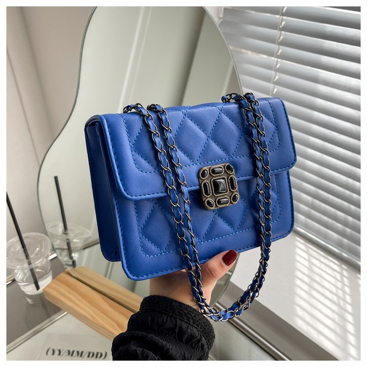 Túi Đeo Chéo Vai Hình Vuông Họa Tiết Kẻ Sọc Màu Trơn Phong Cách Cổ Điển Thời Trang Mới Dành Cho Nữ 2022