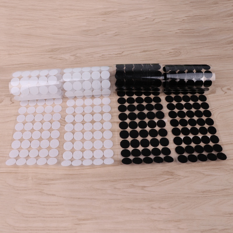 Set 100 Cặp Băng Keo Hai Mặt Hình Tròn 2CM Bằng Nilon
