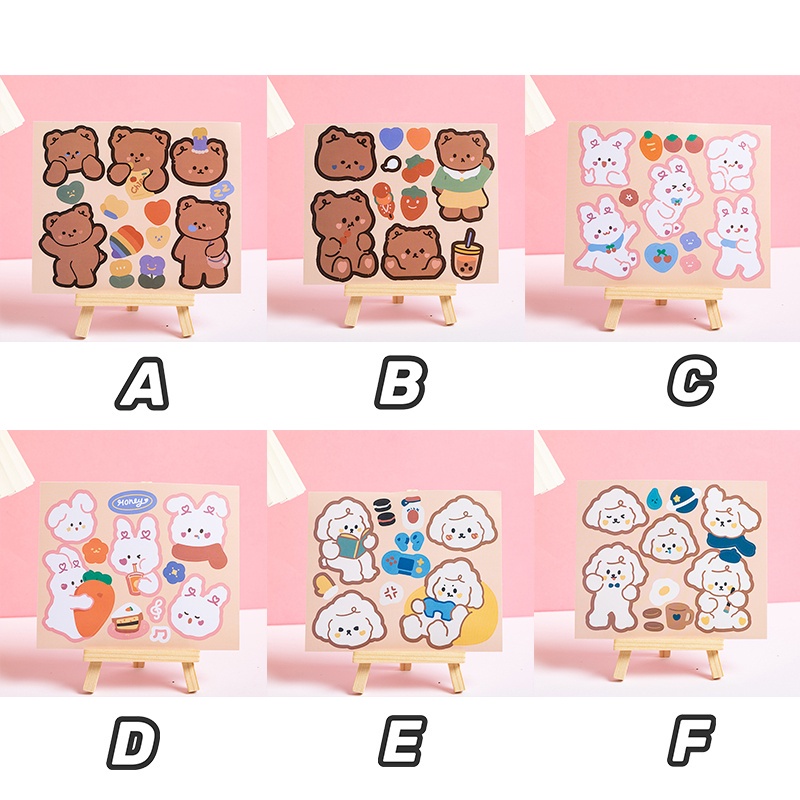 Miếng dán trang trí sổ tay / nhật ký / album ảnh / điện thoại nhiều kiểu tùy chọn đáng yêu DIY