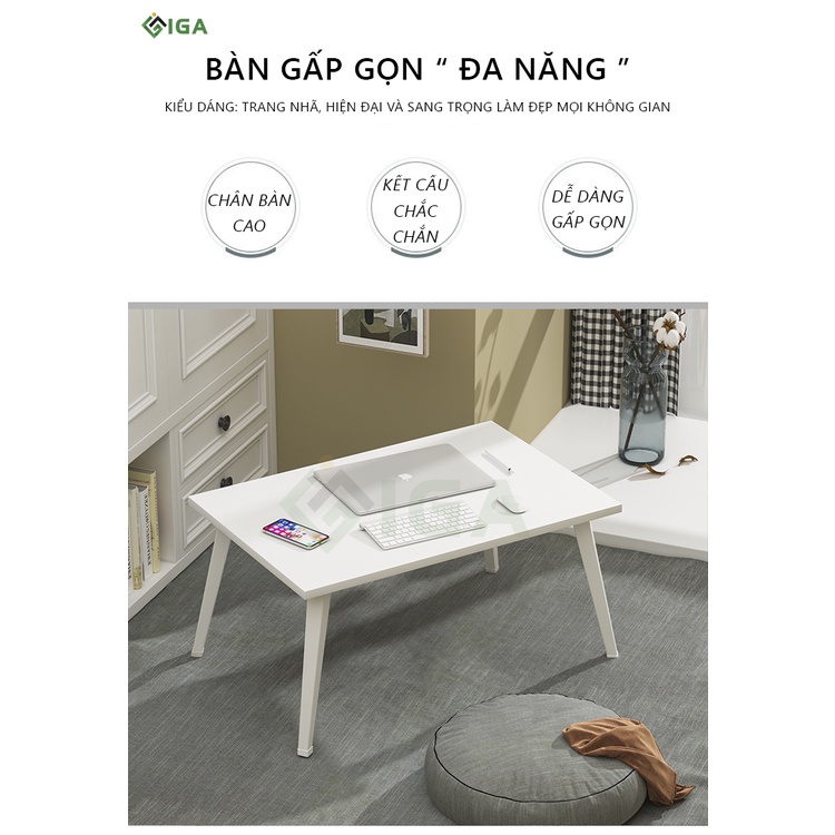 Bàn học, bàn máy tính gập gọn chân không bo cạnh. GP154C