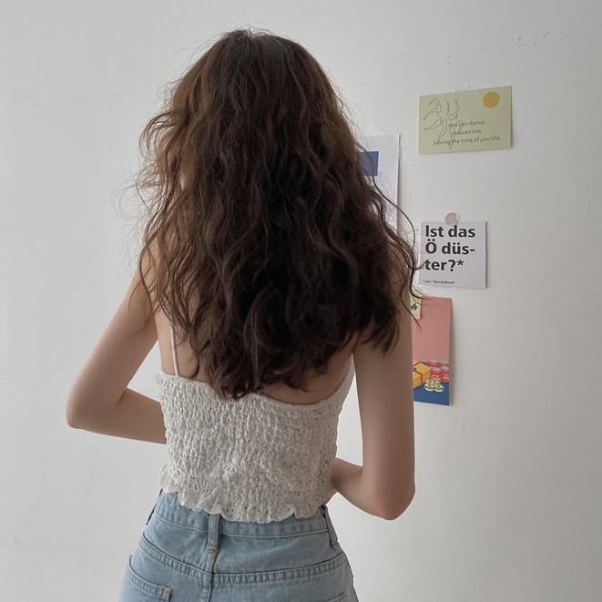 Áo ren hai dây phong cách Hàn Quốc xinh xắn cho nữ