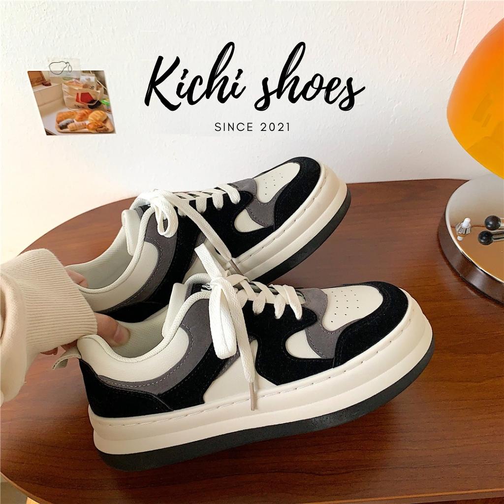 Giày thể thao nữ đế độn đế bánh mì tăng chiều cao phong cách ulzzang Hàn Quốc 2169 - Kichi Shoes