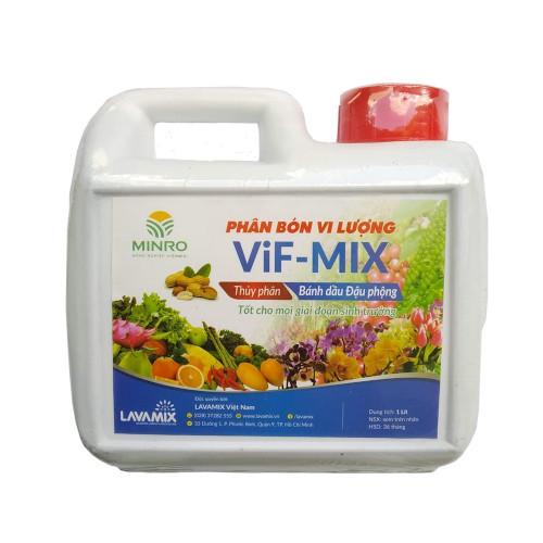 Phân Bánh dầu đậu phộng thủy phân + TE Can 1 lít Sản phẩmchiết xuất từ nguồn hữu cơ tự nhiên VIF MIX