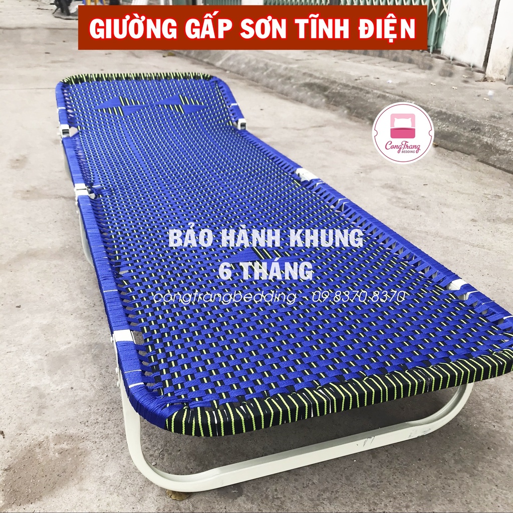 Giường gấp văn phòng, Giường Xếp Gấp Bệnh Viện cá nhân Phủ Sơn Tĩnh Điện Loại Đẹp (Bảo hành khung 12 tháng)