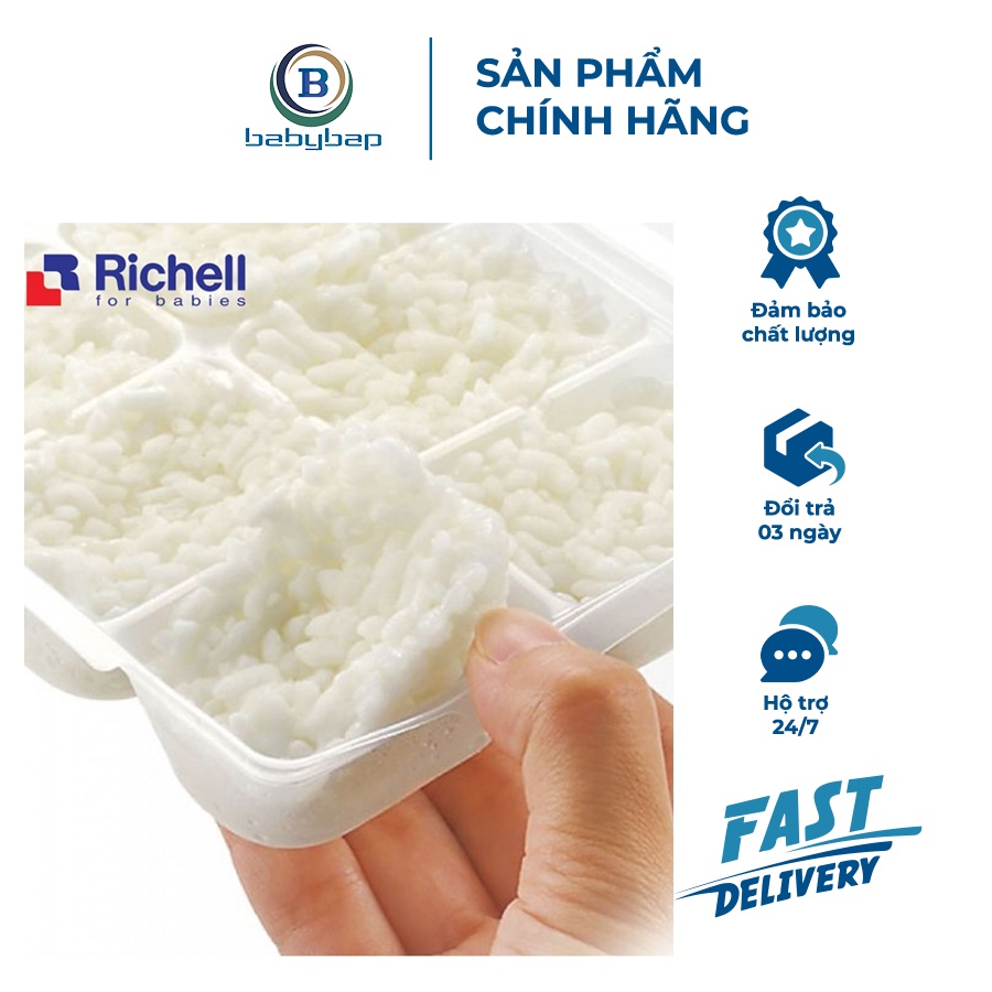 Bộ Khay Trữ Đông Thức Ăn Dặm Richell Dùng Được Cho Lò Vi Sóng