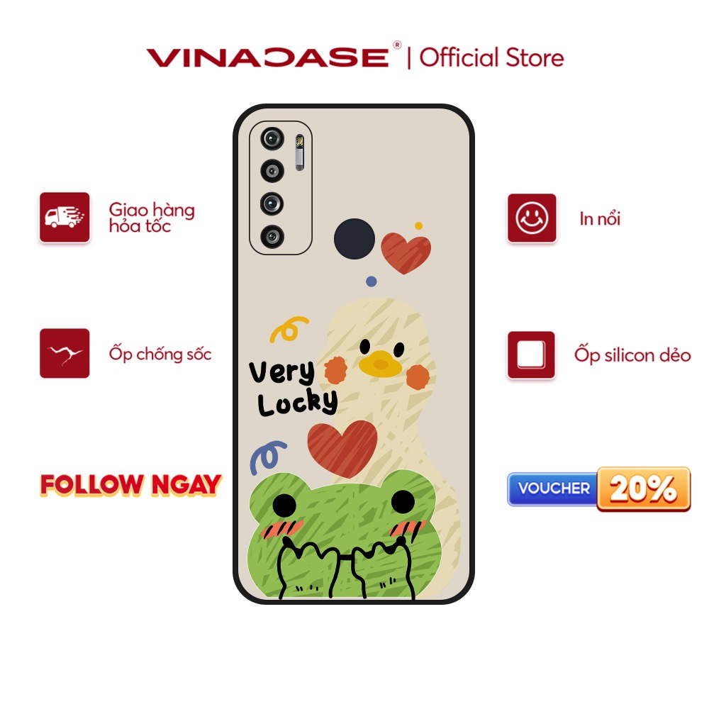Ốp lưng Vina Case Vsmart Joy 3/Joy 4/Bee 3/Star 3/Aris/....dẻo đen viền bảo vệ camera hình Ếch Vịt