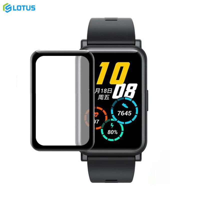 Kính Cường Lực Viền Cong 3d Bảo Vệ Màn Hình Đồng Hồ Huawei Watch Fit / Honor Watch Es Lotus1