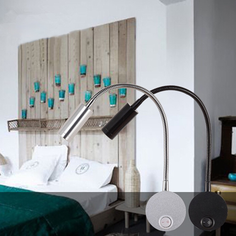 [ 3W Flexible Hose LED Wall Lamp ][ Wall Lamp 3W LED Book Lamp Spot LED ][ Bedside Working Study Reading Lamp ]