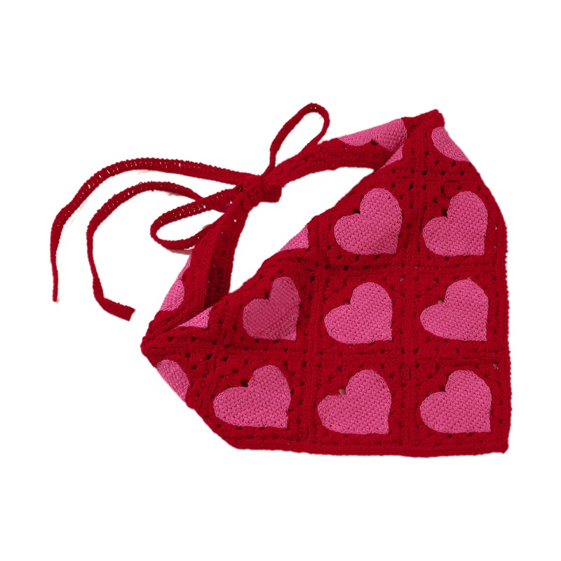 Khăn Turban Quấn Đầu Co Giãn Họa Tiết Trái Tim