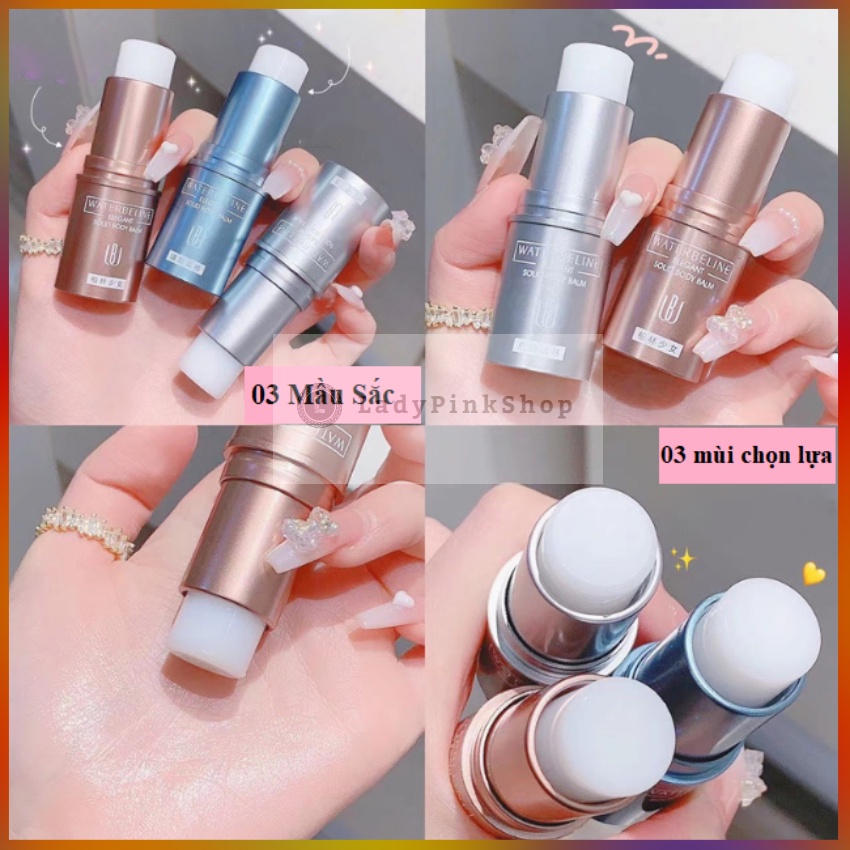 Nước Hoa Dưỡng Thể WaterBeline 7.9G/Hộp 03 Mầu Mùi Dễ Sử Dụng Thơm Ngát Giữ Ẩm Cả Ngày Dài