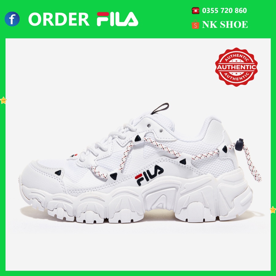 Giày Sneaker Thể Thao Nam Nữ Fila Fluid Màu Trắng chính hãng 100%