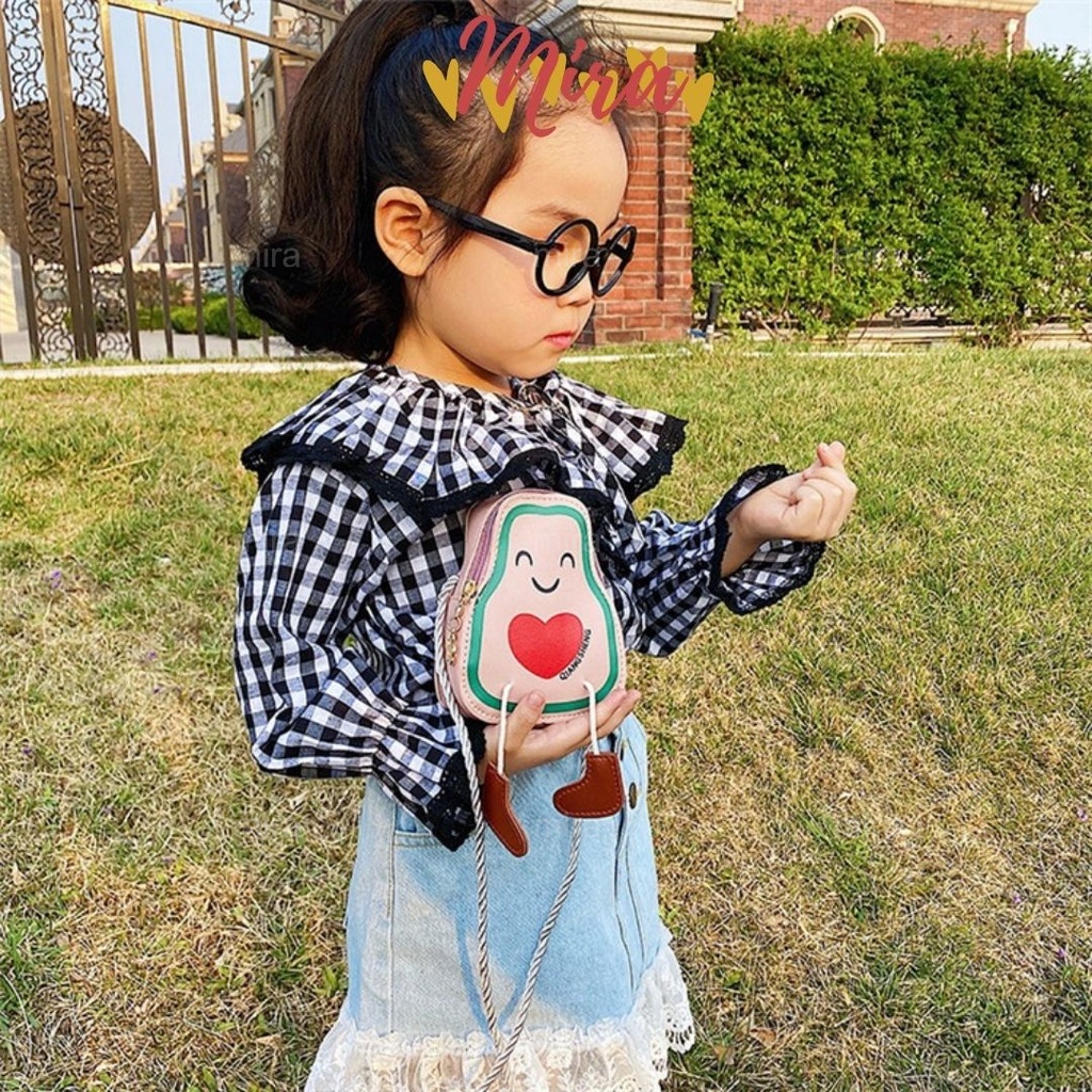 Túi Đeo Chéo Cho Bé Hình Quả Bơ Dễ Thương Cute Cho Bé Gái Phong Cách Ulzzang Hàn Quốc MIRA-TV5003