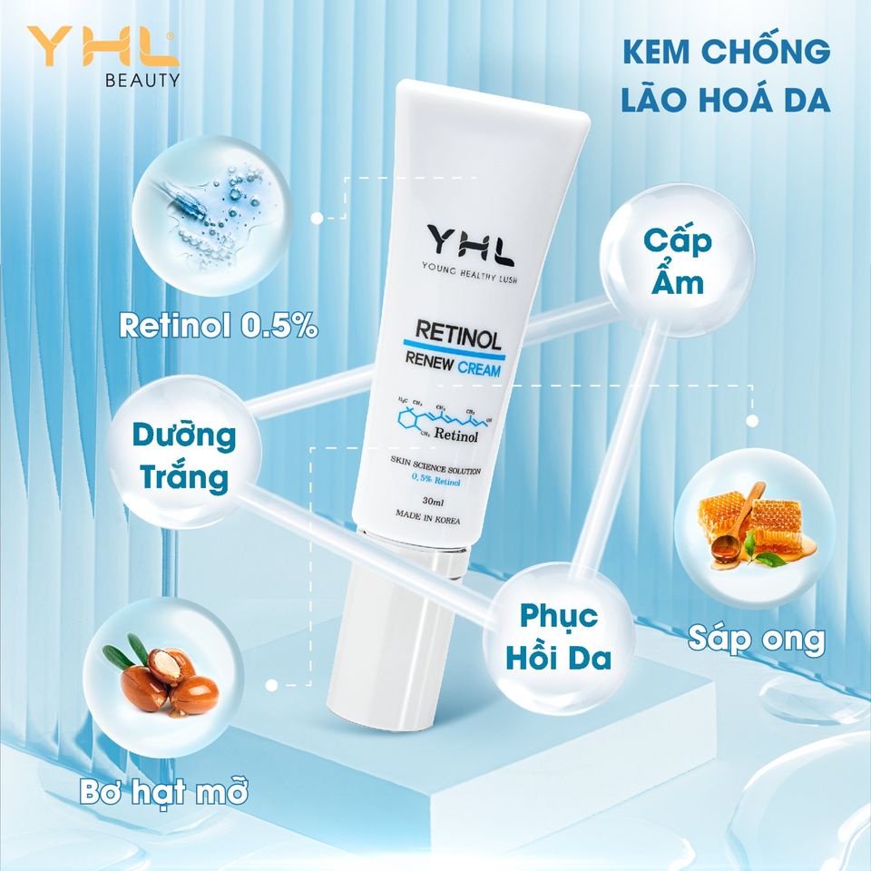 KEM DƯỠNG ĐÊM CHỐNG LÃO HÓA DA RETINOL HIỆU YHL - YHL RETINOL RENEW CREAM