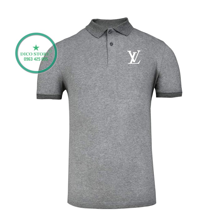 ÁO POLO NAM CỔ BẺ LOGO LV CAO CẤP