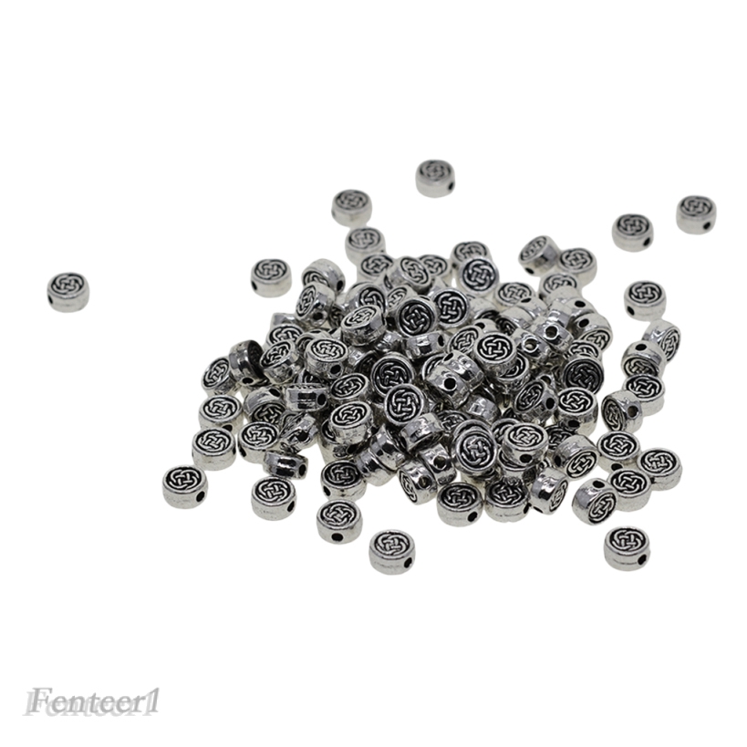 Set 100 hạt xỏ lỗ hình tròn dùng làm trang sức thủ công