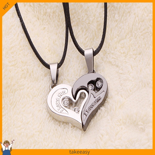 [Hàng Có Sẵn] Set 2 Dây Chuyền Ghép Hình Trái Tim Cho Cặp Đôi