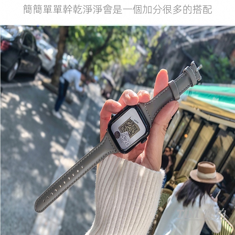 Dây đeo bằng da thật cho đồng hồ Apple Watch Series IWatch 7 / 6 / 5 / 4 / 3 /SE 45mm / 40mm / 42mm / 38mm /41mm / 44mm